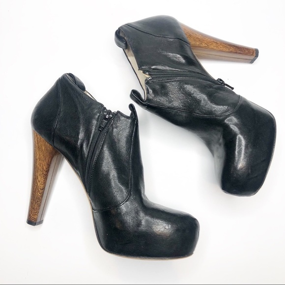 Tibi | Platform Leather Heels - Picture 2 of 7